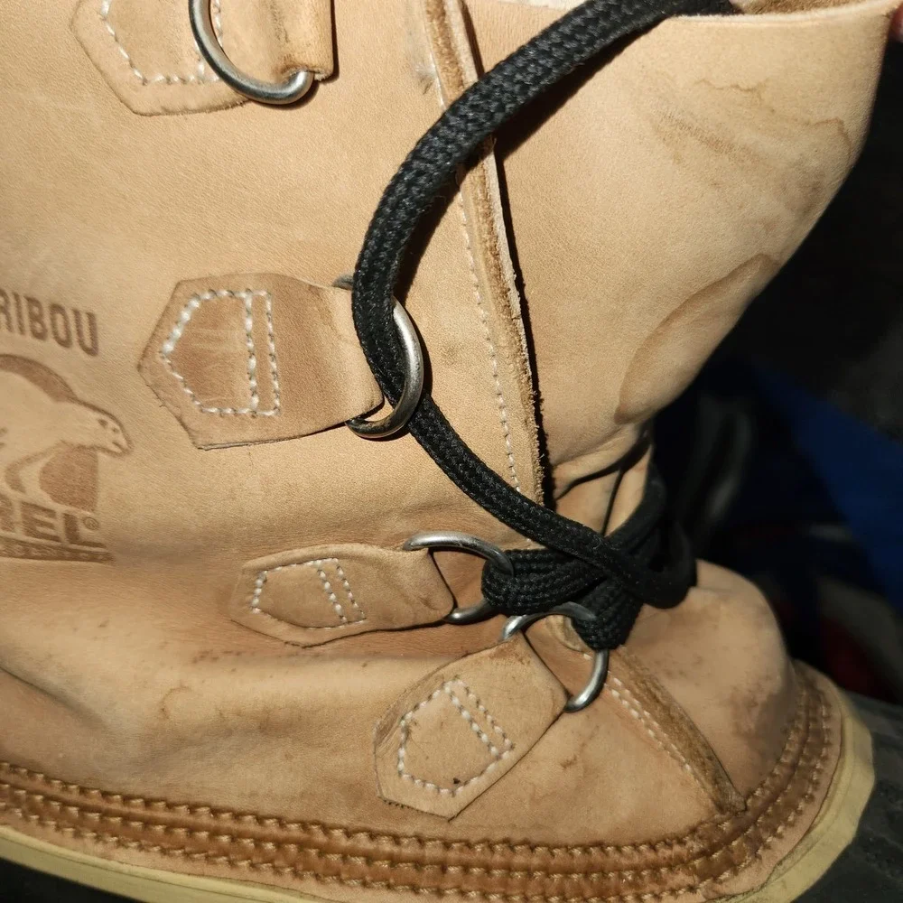 Sorel Caribou Vintage Kaufman Canada Boots Men's Size 11 Real Wool and Leather